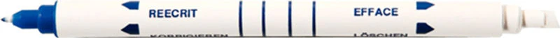 eraser with chisel and blue ink (#126374)