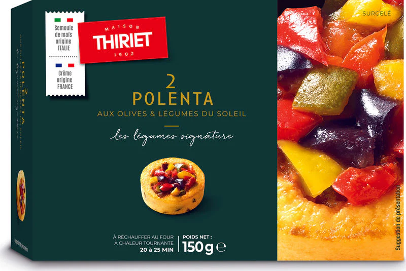 polenta with black olives and vegetables 150g (#126553)