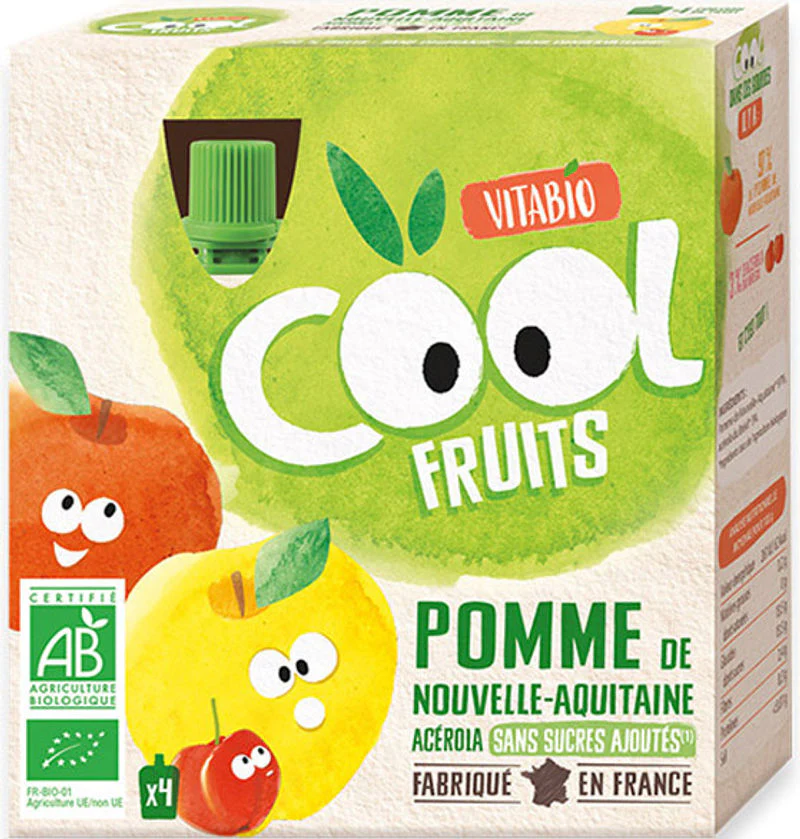 organic cool fruit apple puree 4x90g (#126660)
