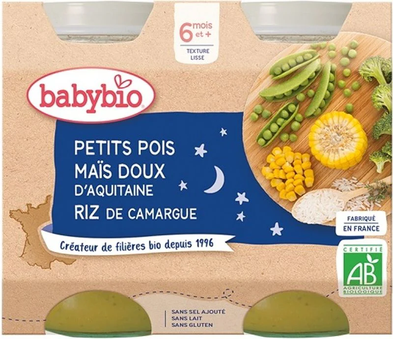 organic pea corn rice baby food 2x200g (#126685)