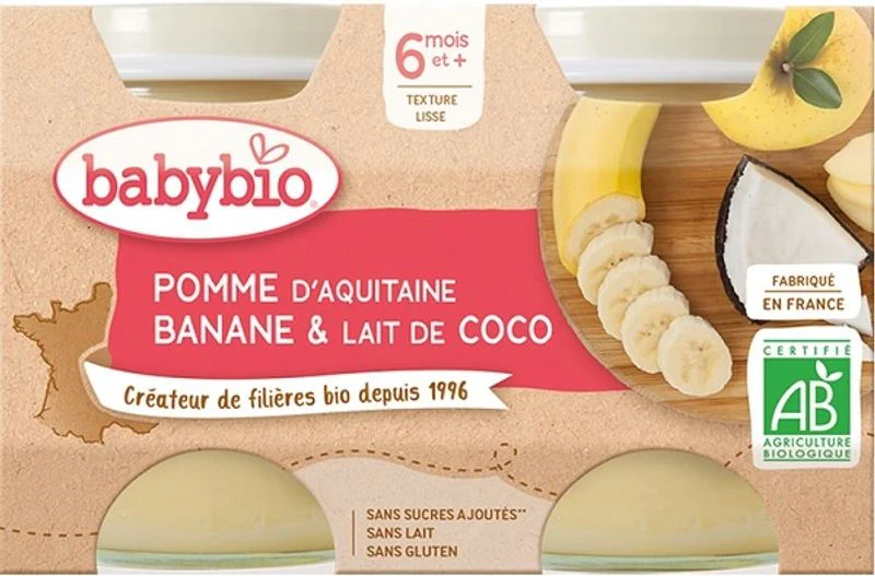 organic apple banana coconut baby puree 2x130g (#126699)