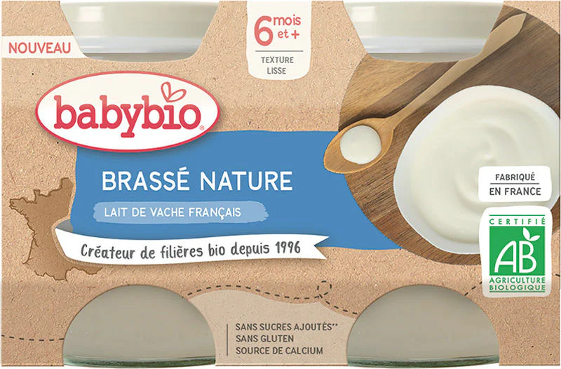 organic cow milk natural yogurt 2x130g (#126700)