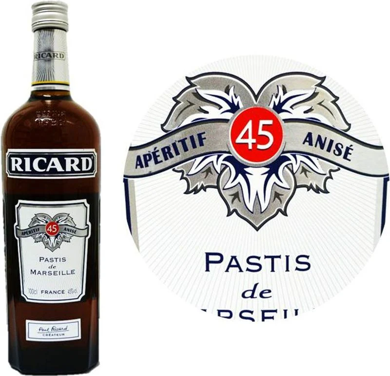 ricard aniseed aperitif 45% 1l (#126982)