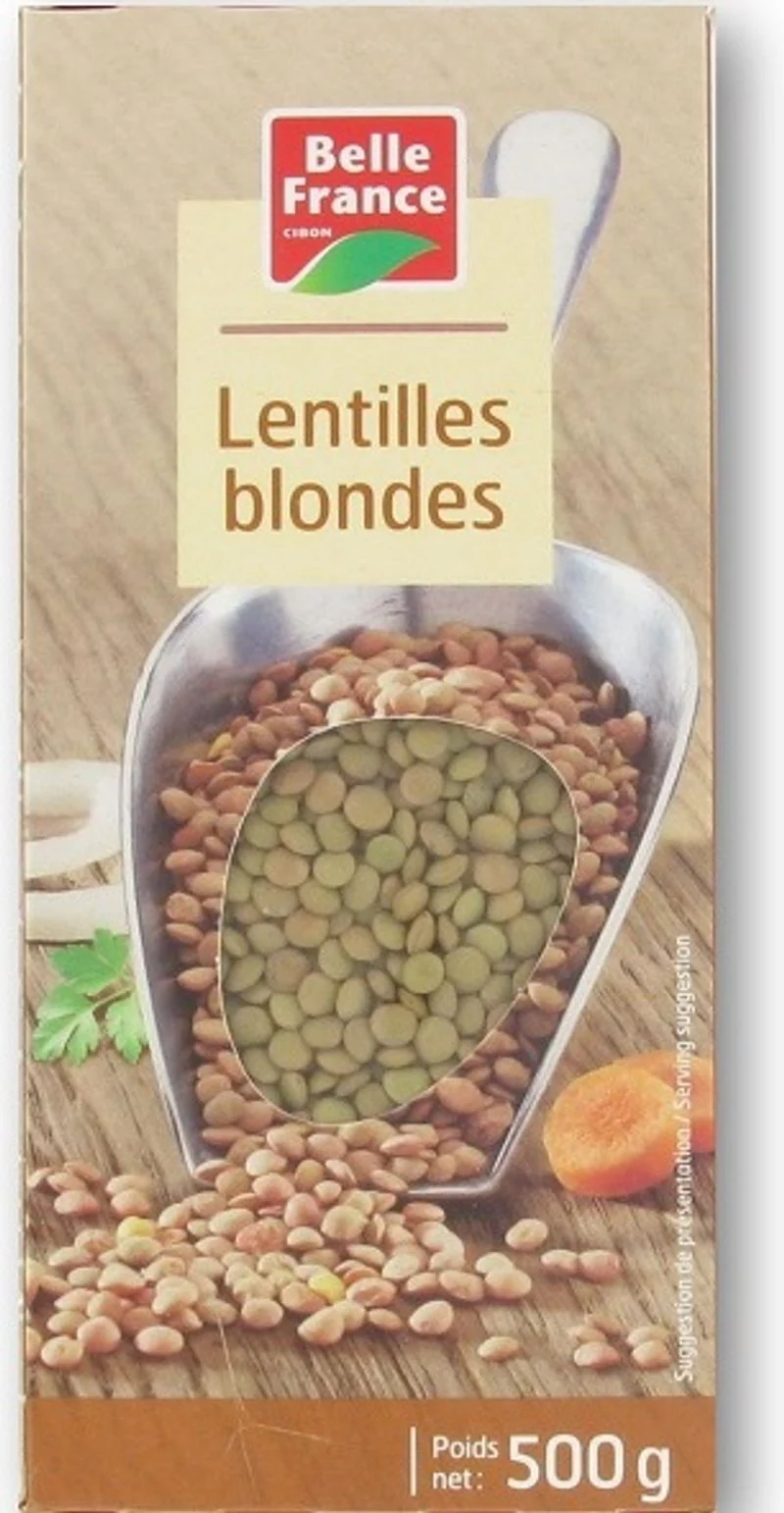blond lentils 500g (#127022)
