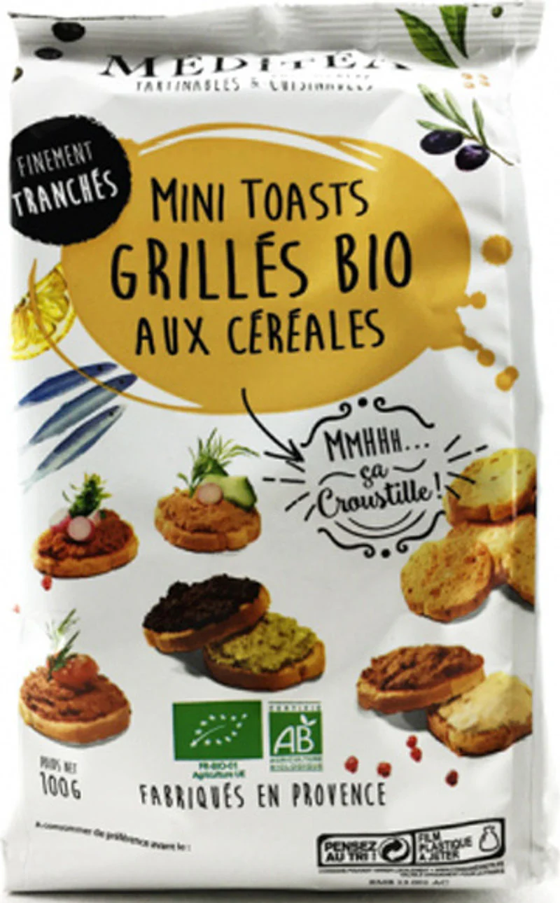 organic cereals mini toasts 100g (#127501)