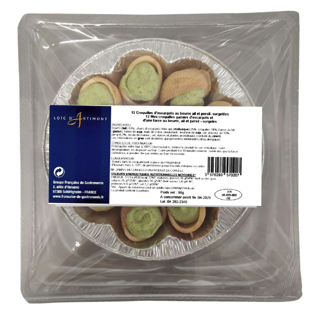 FROZEN ESCARGOTS BITES X12PC 80G (#128253)