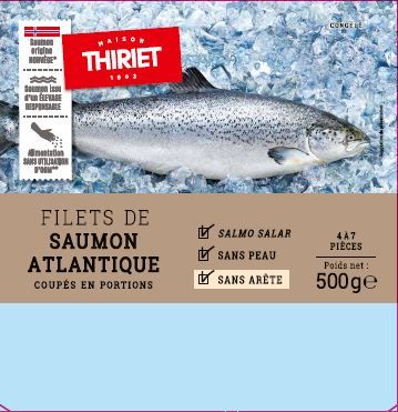 FROZEN SALMON FILETS 500G (#128272)