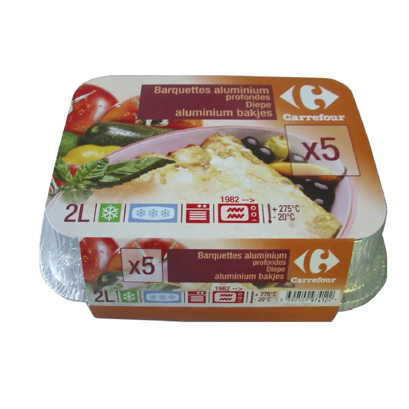 ALUMINIUM TRAYS 2L 5PCS (#128491)