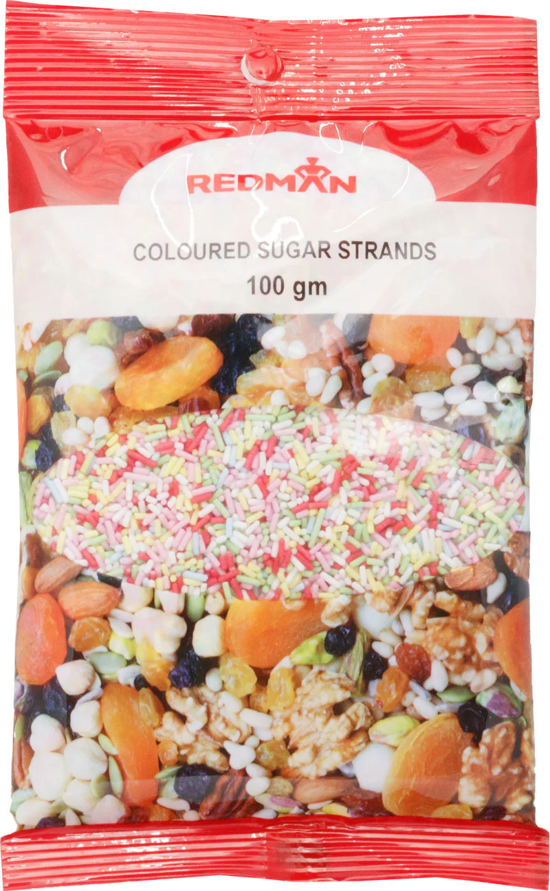DECOR SUGAR STRANDS COLOURED 100G (#200871) - Image 2