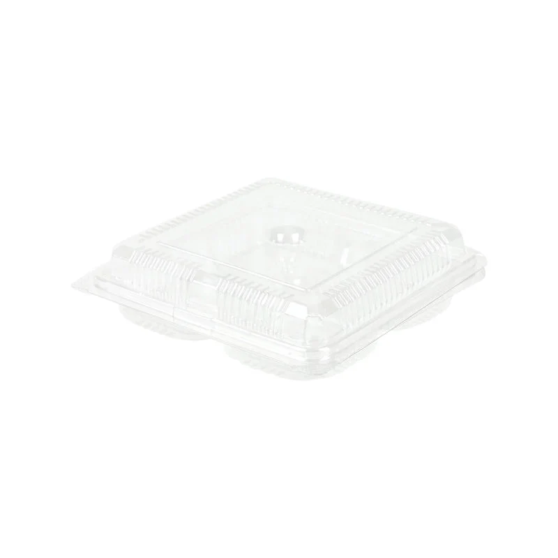 egg tart tray plastic 4 comprt 5pc (#201836)