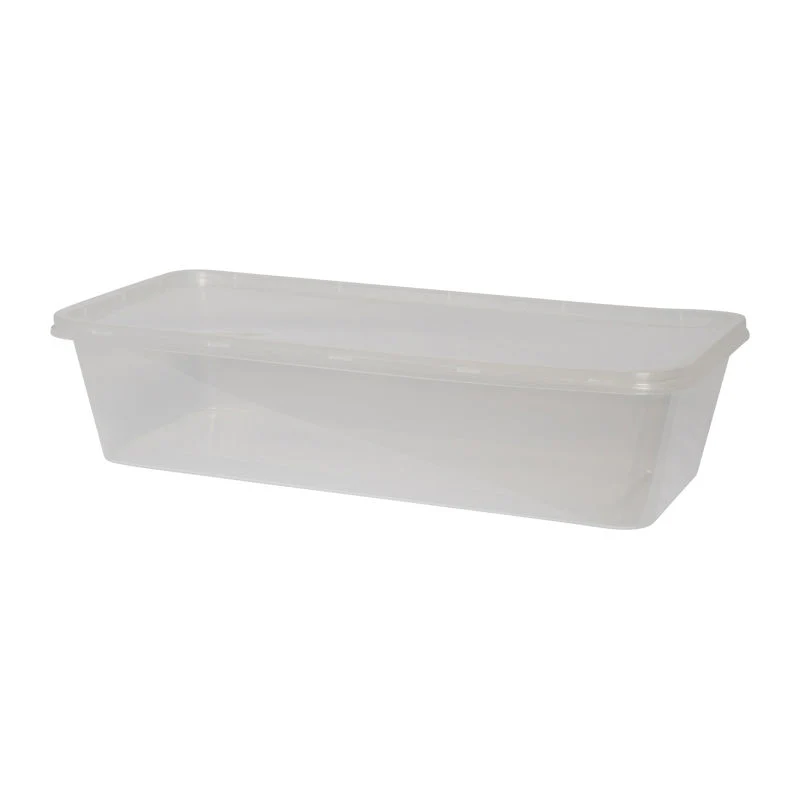 container plastic rect with lid 1300ml 5set (#201888)
