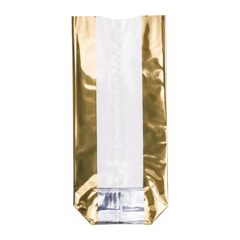 cookie bag large bande gold 12x26cm 10pc (#202069) - Image 2