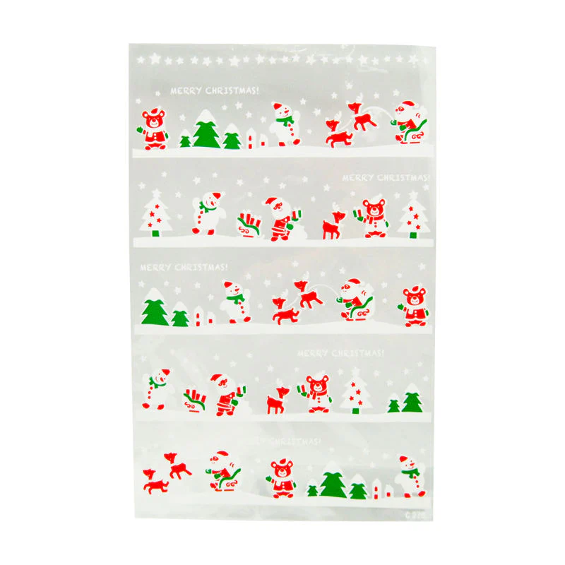 COOKIE BAG X'MAS C276 16X25CM 100PC (#202127) - Image 2