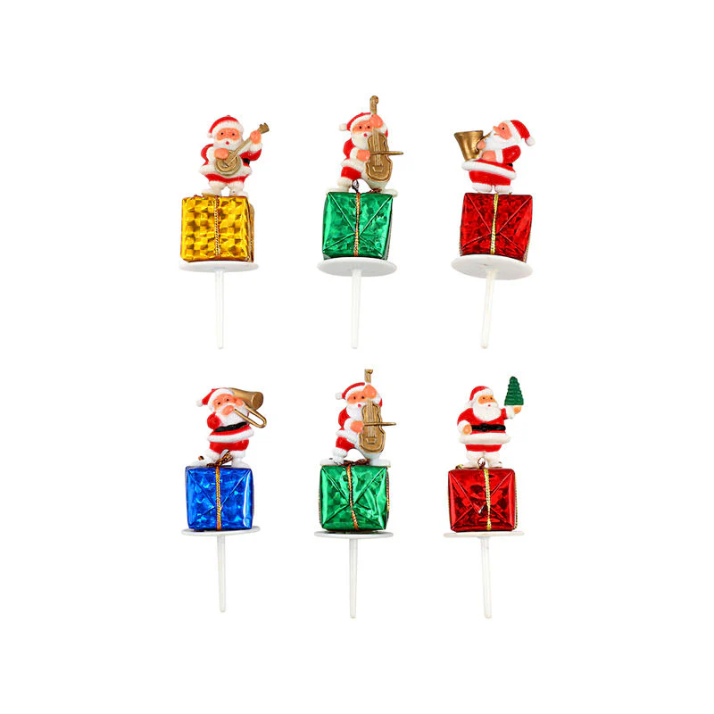xmas santa on presents 6pc (#202131) - Image 2